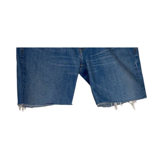 Guess Shorts Women 31 Blue Denim Vermont Slim Tapered Cut Off Summer Beach - Picture 3 of 8